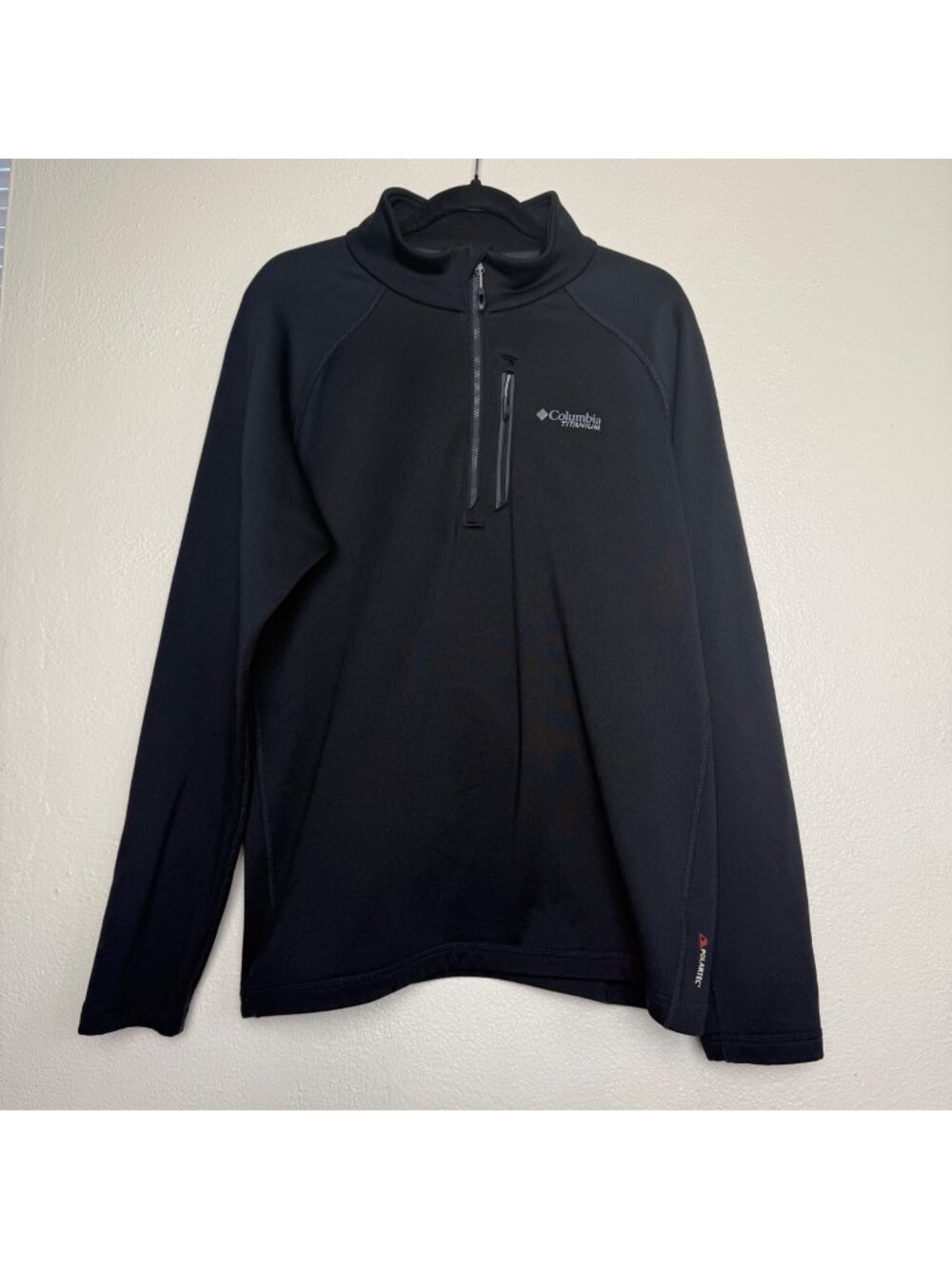 Columbia Titanium Black 1/2 Zip Pullover Long Sleeve Shirt Mens Large